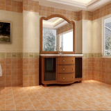 欧式田园风300*450厨房墙砖釉面砖格子卫生间亮光砖仿古小地砖