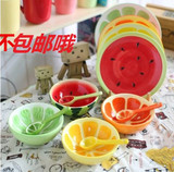 景德镇陶瓷 韩式卡通西瓜碗婴儿碗可爱手绘釉下彩水果碗餐具