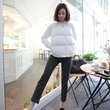 2015年韩版冬季加厚加棉休闲可爱女装棉服圆领短款羽绒棉衣外套潮