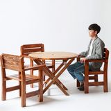 现代简约实木休闲折叠桌椅组合便捷套装简易木质阳台户外室内桌椅