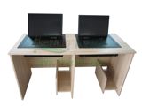 科桌翻转电脑桌 双人嵌入式电脑翻转桌 电动液晶屏翻转器翻转桌