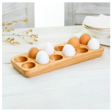 品牌自然和家双排A级原木安全防撞蛋托创意鸡蛋托、鸭蛋托特价