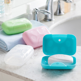 猫爪旅行香皂盒 便携式按扣旅行皂盘 带盖防水防漏便携肥皂盒