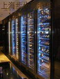 上海厂家专业定制不锈钢恒温酒柜，钛金酒架，红酒葡萄酒展示柜