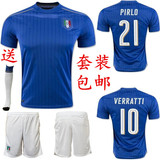 2016欧洲杯国家队意大利球衣21皮尔洛9巴神短袖主客场足球服套装