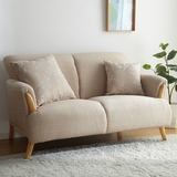 北欧宜家小户型客厅卧室布艺休闲双人三人沙发组合实木扶手沙发椅