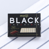 日本巧克力 进口零食 Meiji明治钢琴纯黑巧克力120g 26枚礼盒装黑