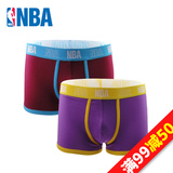 【天猫超市】NBA男士内裤平角纯色棉透气运动男内裤双层青年2条装