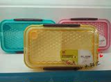 包邮韩国简约高档粉色双层分格塑料学生微波炉长方形饭盒便当盒