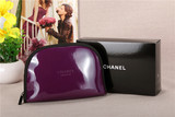 礼盒版亮面紫红妩媚化妆包收纳包小号便携韩国大容量可爱手拿包