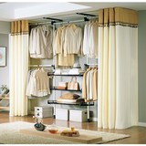 简易衣柜钢架家具布衣柜组合折叠卧室挂衣橱置物架衣帽间伸缩