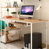 电脑桌台式家用笔记本省空间桌子小型写书桌书架组合家用书桌餐桌