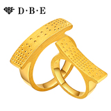 DBE珠宝 漫天星空 情侣黄金戒指男女款足金对戒指环 专柜正品