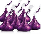 进口好时kisses紫色黑巧克力 散装称重500克结婚庆喜糖果年货零食