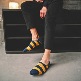船袜短袜春季新品男士脚底毛圈加厚大条纹潮流时尚袜子个性袜子
