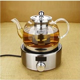 正品电陶炉泡茶壶耐热透明电磁炉加热壶加厚过滤茶具花茶玻璃套装