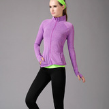 女款跑步薄款外套 速干运动衣 健身瑜伽长袖T恤 春秋冬跳操衣