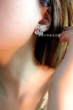 香港正品代购Chanel香奈儿新款山茶花镶钻双C纯银珍珠 女耳钉耳环