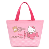 鸽子家 日本可爱卡通粉色帆布蝴蝶结拉链款手提包 手拎包 饭盒袋