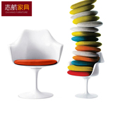郁金香创意现代餐桌椅组合 时尚简约会客休闲洽谈转椅设计椅