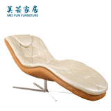简约时尚现代休闲椅 钢制皮躺椅 午睡沙发椅 创意设计师椅子