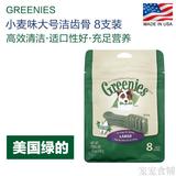 美国Greenies绿的洁齿骨小麦口味进口宠物零食狗大号洁齿骨8根装