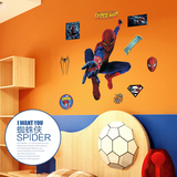 蜘蛛侠卡通墙贴画幼儿园儿童房男孩卧室床头背景墙壁墙面装饰贴纸