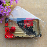 1号寿司盒 日式一次性寿司盒批发 塑料打包盒 保鲜盒红黑色400套
