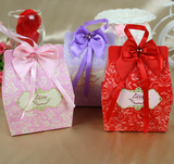 批发喜糖盒欧式结婚喜糖纸盒 创意婚礼喜糖包装婚庆糖盒喜糖袋子