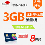 【本地版】4G自由组合套餐联通官方手机卡号码更低月租更多流量