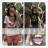 潮馆香港代购AAPE 16 夏 女 烫金猿人头字母印花短袖T恤 2673