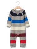 babyGap专柜正品代购 婴儿宽条纹针织一件式连体衣326599
