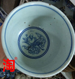 景德镇高仿古陶瓷碗仿清青花贺寿图古瓷古玩古董柴窑工艺术品收藏