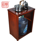 檀木茶盘大号茶具茶水柜电器电磁炉专用上水架水桶柜移动茶水柜子