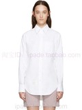 Thom Browne/桑姆-布郎尼 女士长袖纯棉白色衬衫/OME571688