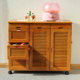 实木蔬菜柜餐边柜衣柜出口日本实木家具厨房用品收纳百叶透气