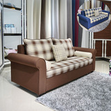 现代简约北欧宜家沙发床两用可折叠多功能双人三人美式乡村沙发