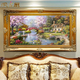 欧式手绘油画托马斯田园风景FH216酒店别墅客厅玄关壁炉装饰画框