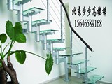 楼梯北京厂家直销钢木玻璃实木铁艺别墅阁楼复式扶手欧式现代上门