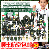 启蒙积木军事 拼装坦克模型特种部队6-8-10-12岁男孩益智玩具兵人