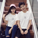 女装夏t恤短袖韩版半袖衫短款情侣装学生青年员工工作服