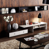 北欧现代简约烤漆小户型电视柜组合套装客厅创意复古时尚简易伸缩