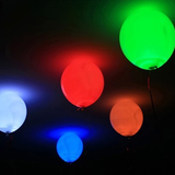 发光气球LED灯炫彩夜光气球演出道具生日晚会装饰许愿荧光气球