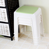 特价大号双色加厚型塑料凳子 时尚方凳 塑料高凳 餐桌凳 浴室凳