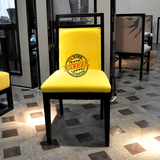 新中式餐椅实木印花餐椅欧式古典椅子酒店样板房餐椅家具厂家现货