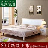九玖家具 床 板式床 双人床简约现代板式高箱床储物床1.5米1.8米