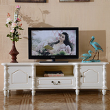 白色乡村地柜小户型实木电视机柜组合欧式电视柜1.6米客厅家具
