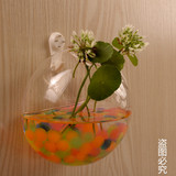 全新悬挂式墙壁壁挂花瓶 透明玻璃水培装饰器皿 创意居家装饰品