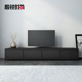 定制卧室北欧电视柜茶几现代黑色橡木质组合家具简约客厅电视机柜