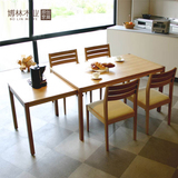 实木餐桌椅北欧橡木餐桌可伸缩长方形小户型日式简约饭桌4人6人